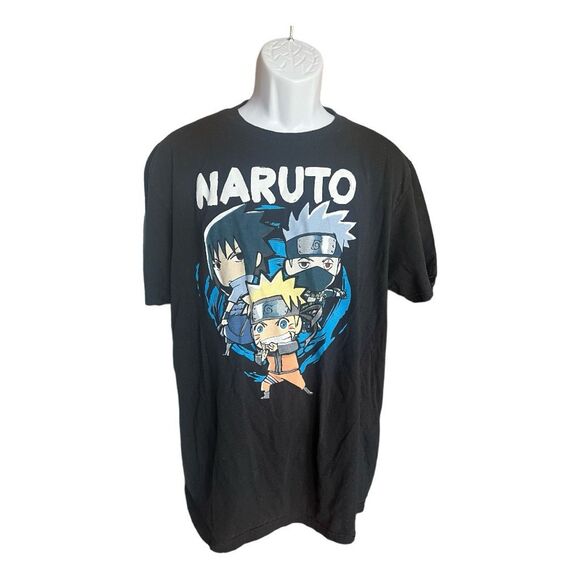 Mens Anime Naruto Shippuden Tee Shirt Chibi Short Sleeve Graphic Tee Shirt XL - Picture 2 of 2